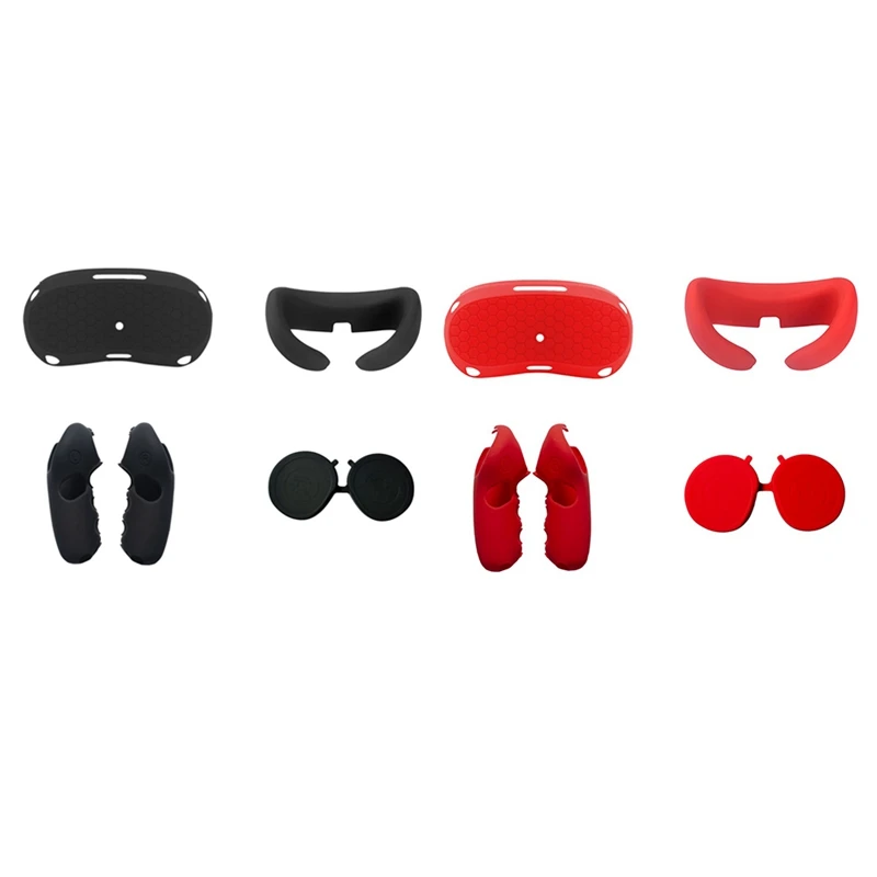 

VR Protective Cover Set For Pico Neo 4 VR Touch Controller Ring Cover Eye Pad Lens Cap For Pico 4 Accessories Parts Kits Black