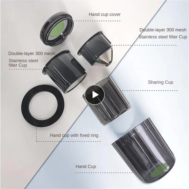 

Hand Brewed Coffee Strainers Three-in-one Tea Coffee Filter Mesh With Lid Hand Filter Kitchen Accessories High-efficiency