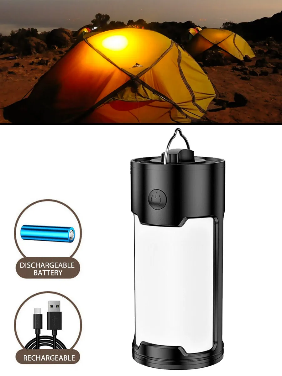 

Portable Camping Lantern Light Dimming Waterproof Camping Light Led Rechargeable Flashlight Lamp Emergency Camping Light