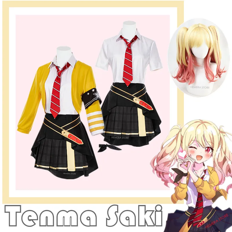 

Tenma Saki Project Sekai Colorful Stage Feat Cute Girls Outfits Anime Cosplay Costumes Halloween Carnival Role-Playing Uniform