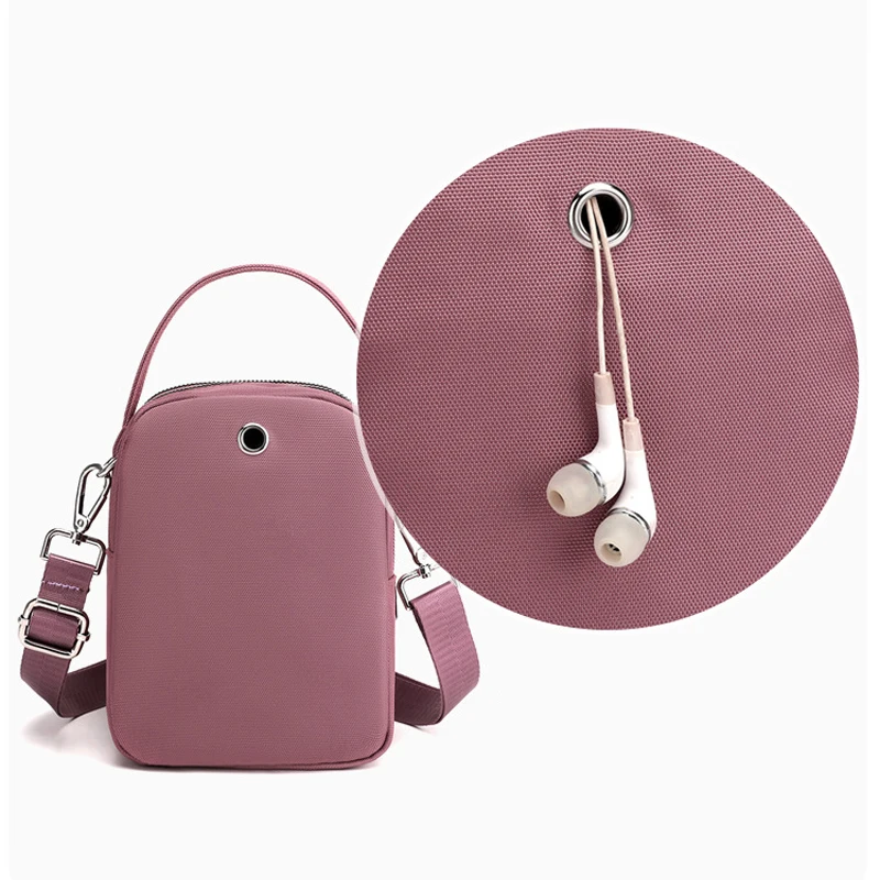 Fashion 3 Layers Women Mini Bag High Quality Durable Fabric Girls Small Shoulder Bag Prettry Style Female Mini Handbag Phone Bag