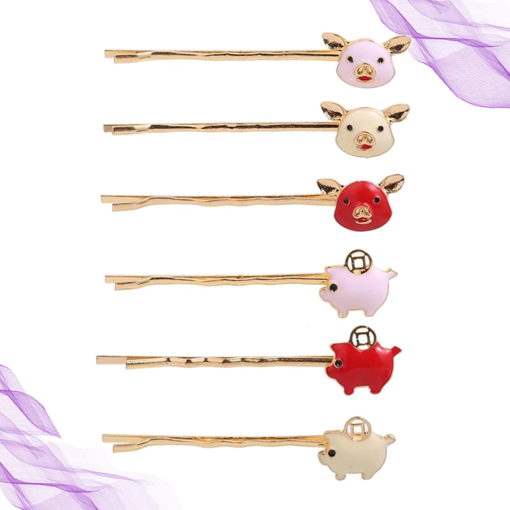 

Hairbobby Clips Hairpins Barrettes Animal Birthday Accessories Metal Decorativepiggy Alligator Snap Golden Rhinestone Wedding