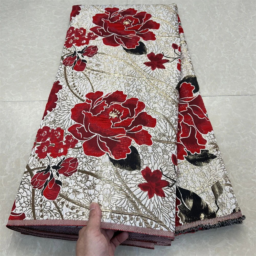 Нигерийская африканская жаккардовая кружевная ткань вышивка 2024 вечерние платья