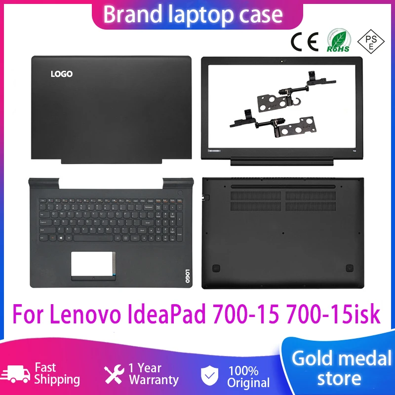 

NEW Laptop Top Back Cover For Lenovo IdeaPad 700-15 700-15isk LCD Back Cover/Front bezel/Hinges/Palmrest/Bottom Case Black