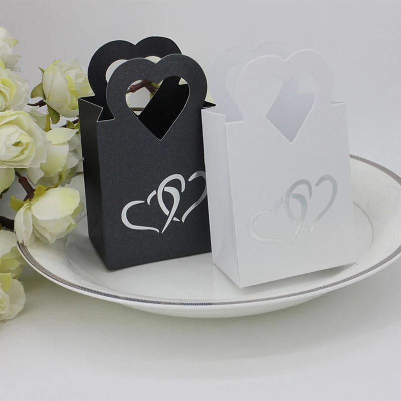 

10Pcs Candy Box Chocolate Love Heart Favor Gift Boxes Packaging Hand Bags Baby Shower Wedding Birthday Party Decoration
