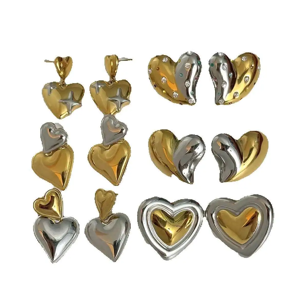 Серьги-гвоздики Uworld золотого тона