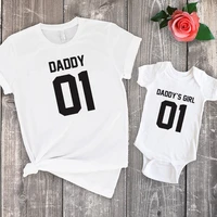 daddy and me outfits letter fashion girls clothes family 2022 summer daddy and daughter shirts bestfriend matching outfits