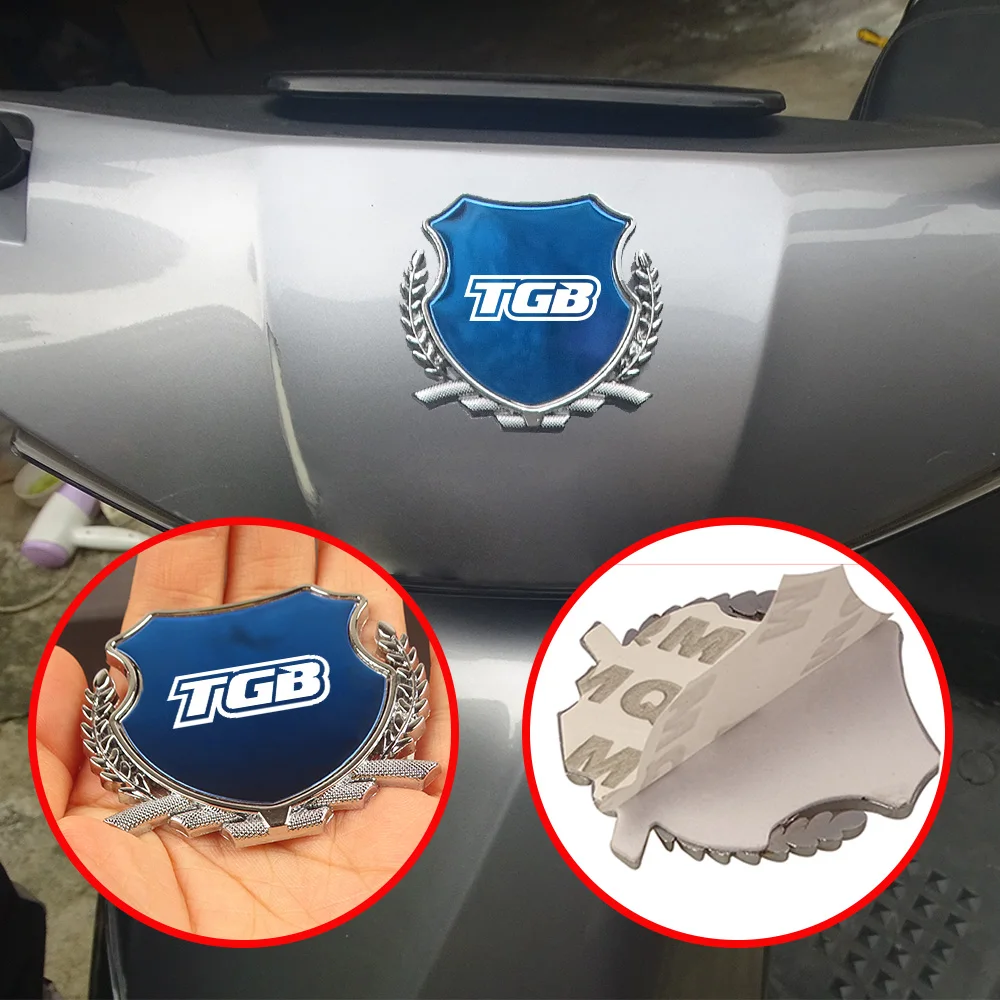 3D металлические наклейки на скутер с ушками пшеницы мотоциклетные боковые