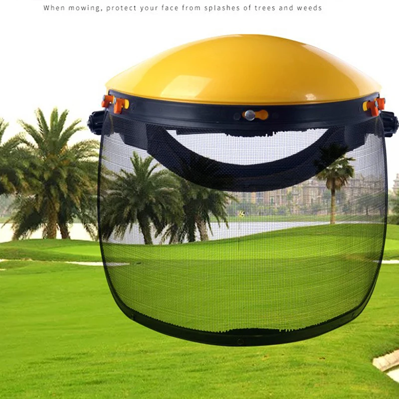 Садовый триммер для травы защитная шапка на шлем с сетчатым козырьком все лицо