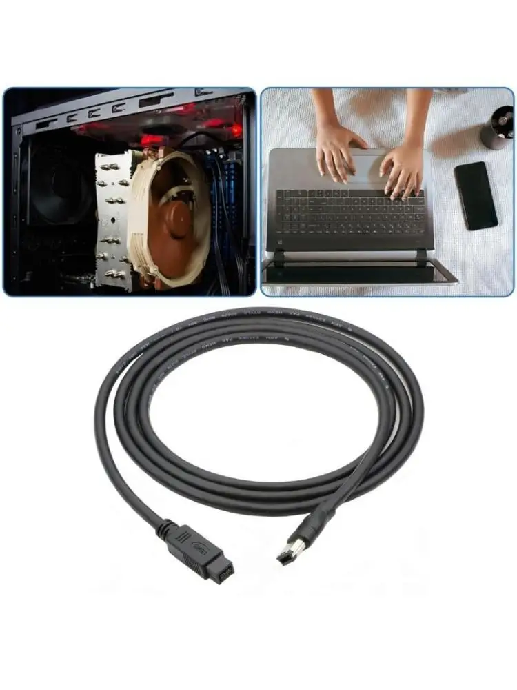 Фото 652F Firewire IEEE 1394 Кабель-переходник с 6-контактного на 9-контактный штекерный кабель для подключения принтера №1
