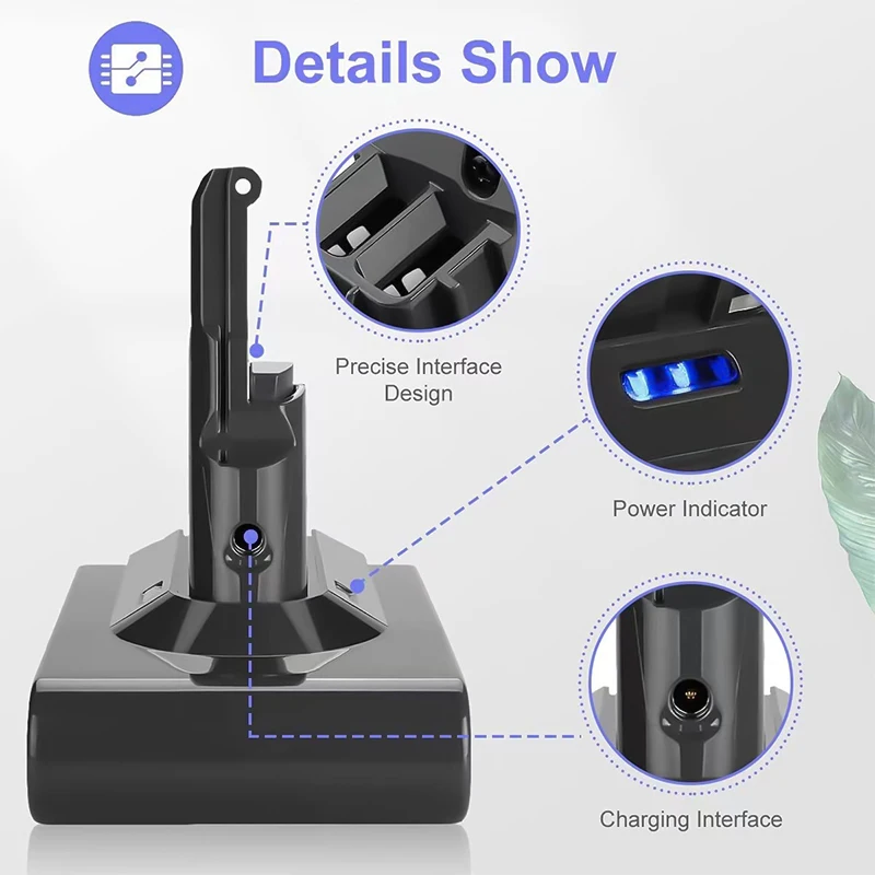 Сменный аккумулятор Dyson V8 21 6 в 98000 мАч для пылесоса |