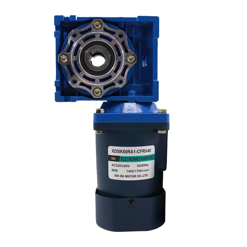 XD RV40 220В 60Вт червячный редуктор двигатель с двойным выходом