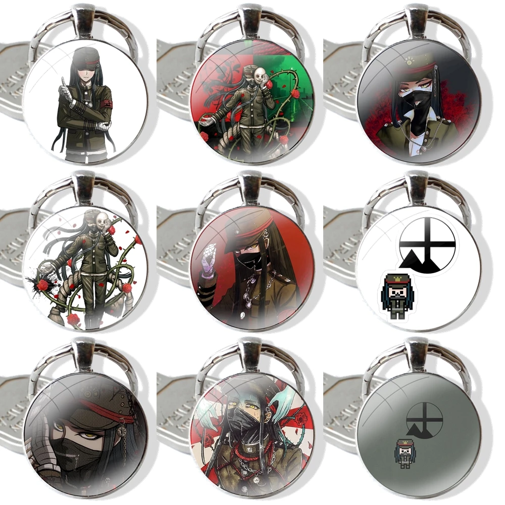 

Keychains Handmade Glass Cabochon Alloys Key Rings Korekiyo Shinguji Symbol