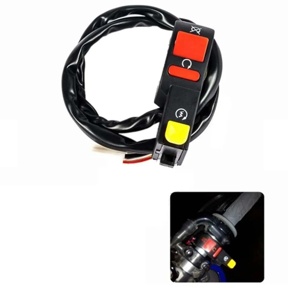 

New Handlebar Switch On-Off Button PVC Start & Stop ATV Starter Handlebar Universal Motorcycle 22mm Inner 2022