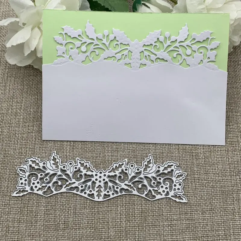 

Металлические трафареты с кромкой листьев, трафареты для рукоделия, скрапбукинг, декоративное тиснение, ручная работа, шаблон для высечки, ...