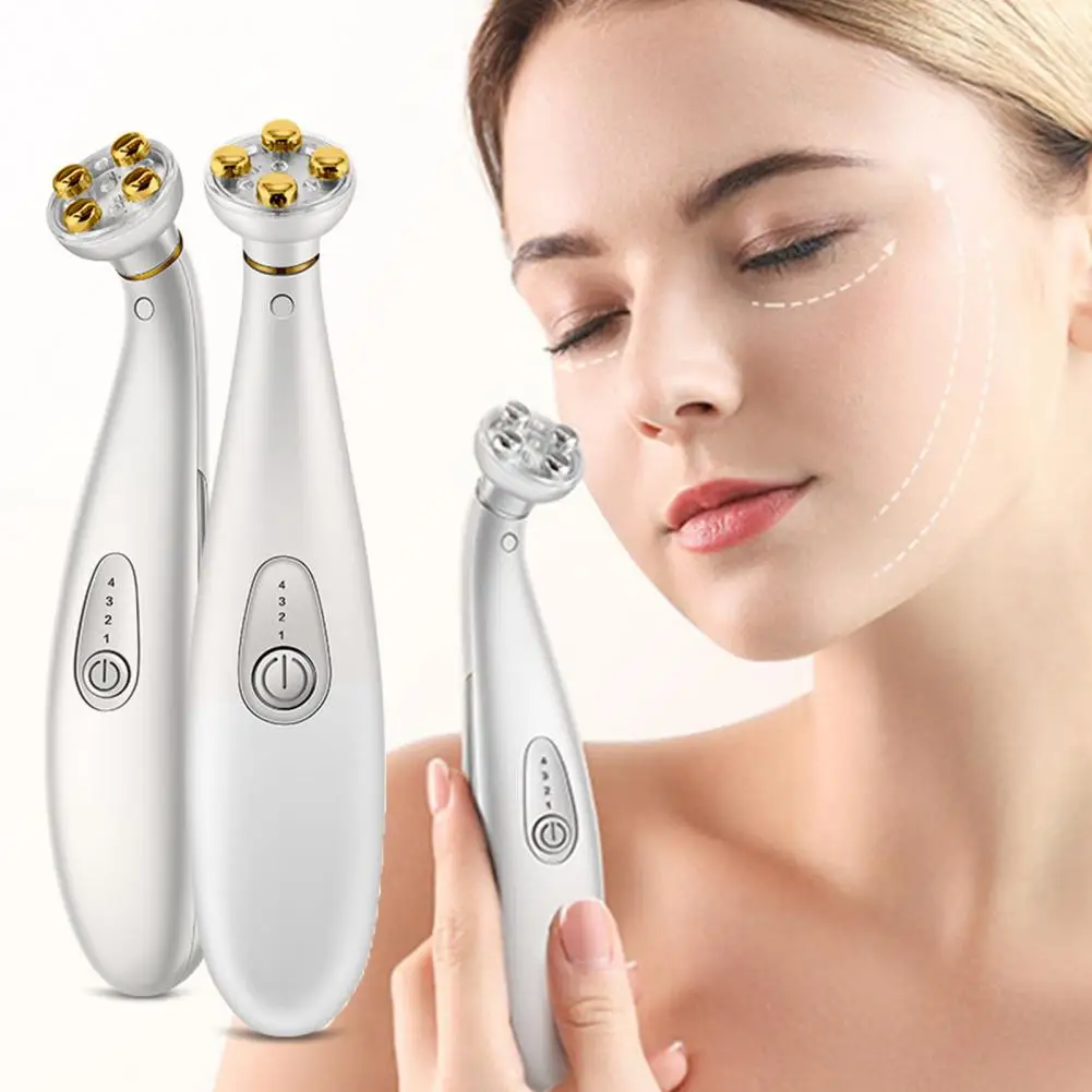 

Vibrating Eye Massager Effective Ultrasonic Vibration USB Charging Anti-Aging Plastic EMS RF Eye Beauty Device for Family