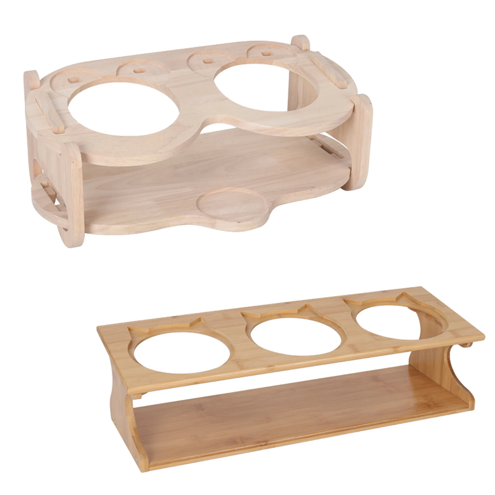 

Raised Cat Bowl Elevated Dog Bowls Raised Dog Bowls Pet Bowls With Stand For Dogs And Cats Wooden Feeder Dog Dishes With 2