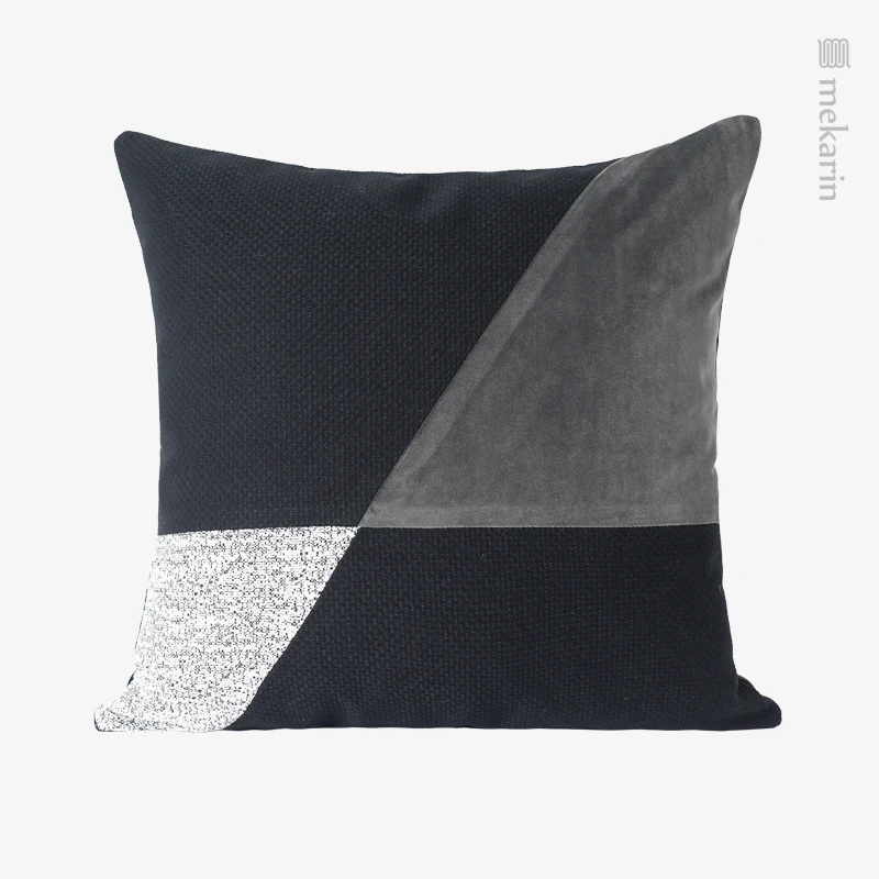 

Luxury sofa pillow, cotton and linen fashion stitching pillowcase, light luxury pillowcase, home decoration cushion cover 45x45