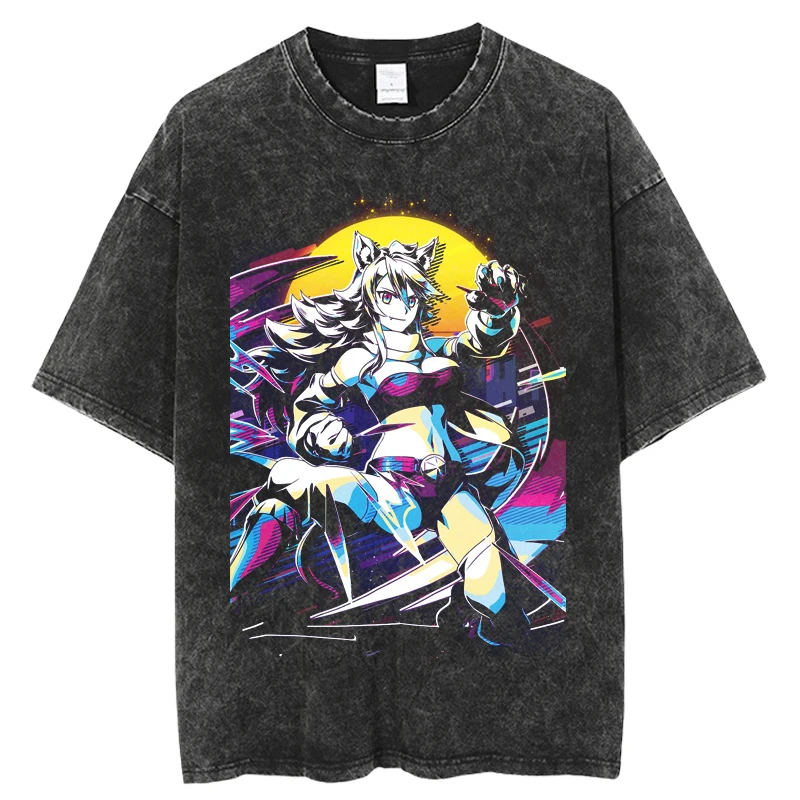 2023 большие стираные футболки Akame Ga Kill мужская футболка с аниме одежда принтом