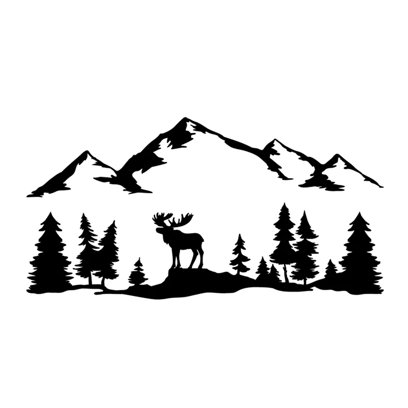 

Car Sticker Cute Camping Off-road Tree Deer Forest Products, Auto Stickers Accessories Decals Personality, Stylish, PVC15cm