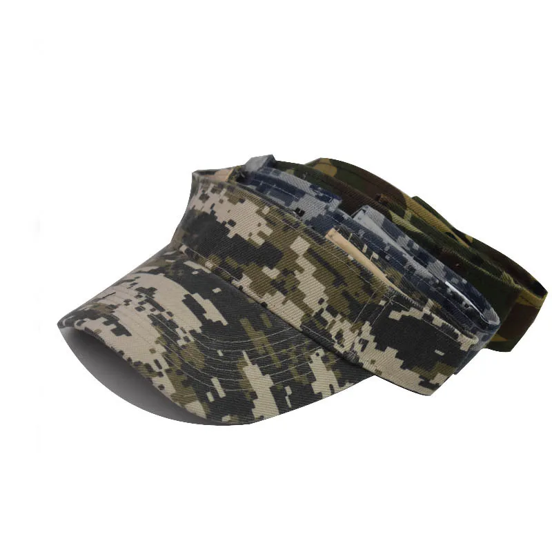 

New Polyester Camouflage Empty Top Hat For Men And Women Beach Sun Hat Outdoor Sun Hat 55-60CM