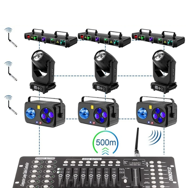 Беспроводной передатчик Dmx512 с американской вилкой 2 4G антенный управления