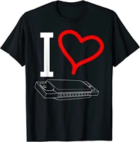 i love harmonica t shirt
