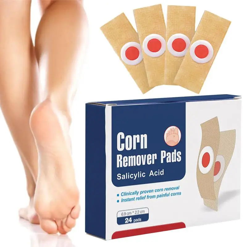 

Corn Removal Pads 24pcs Callus Removal Cushion Pads Blister Removal Patches With Hole Foot Care Plaster For Corns Callus Or