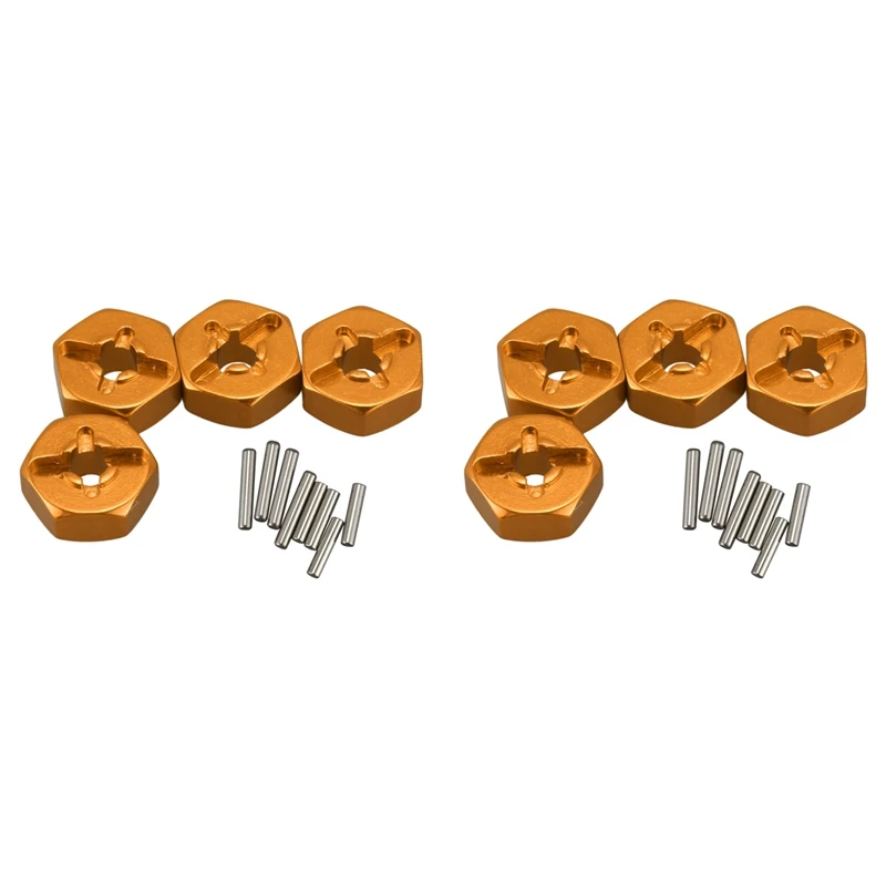 

16X алюминиевый сплав 12 мм комбайнер ступицы колеса шестигранный адаптер обновления для Wltoys 144001 1/14 RC автомобильные запасные части, желтый