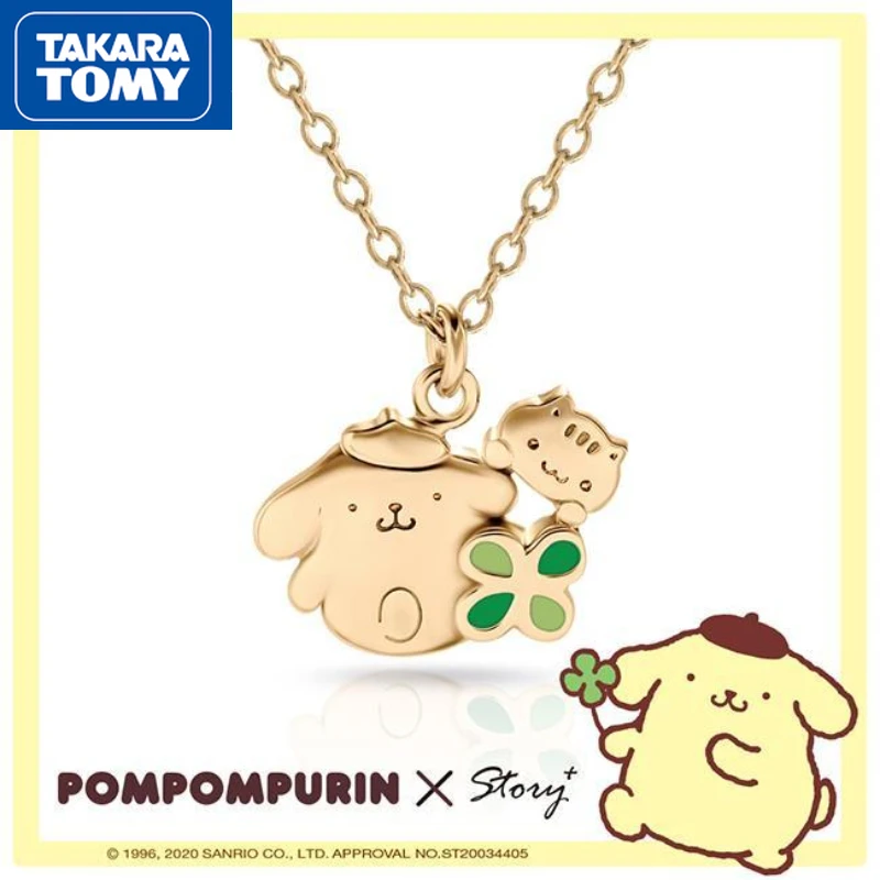 

TAKARA TOMY Ladies Hello Kitty 925 Sterling Silver Gold Plated Lightweight Pendant Necklace Girls Sweet Clavicle Necklace