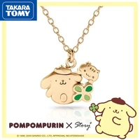takara tomy ladies hello kitty 925 sterling silver gold plated lightweight pendant necklace girls sweet clavicle necklace
