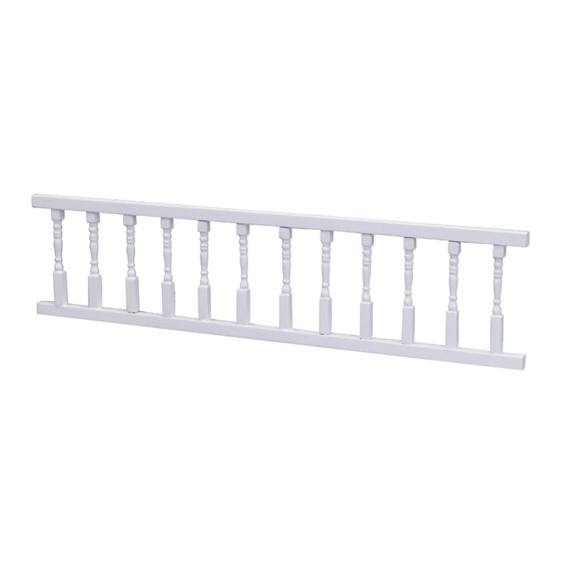

1:12 Dollhouse Wood Balcony Fence Simulation Furniture Model Mini Fairy Garden Fence Children's Balcony Handrail Toy