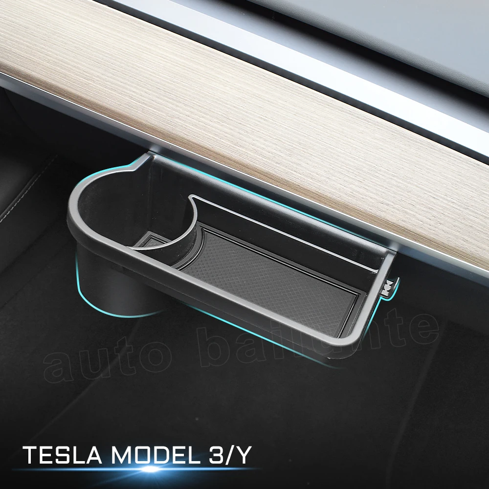 

Для приборной панели Tesla Model 3 Y, держатель стакана для воды, контейнер из АБС-пластика для хранения, коробка для хранения автомобильных аксес...