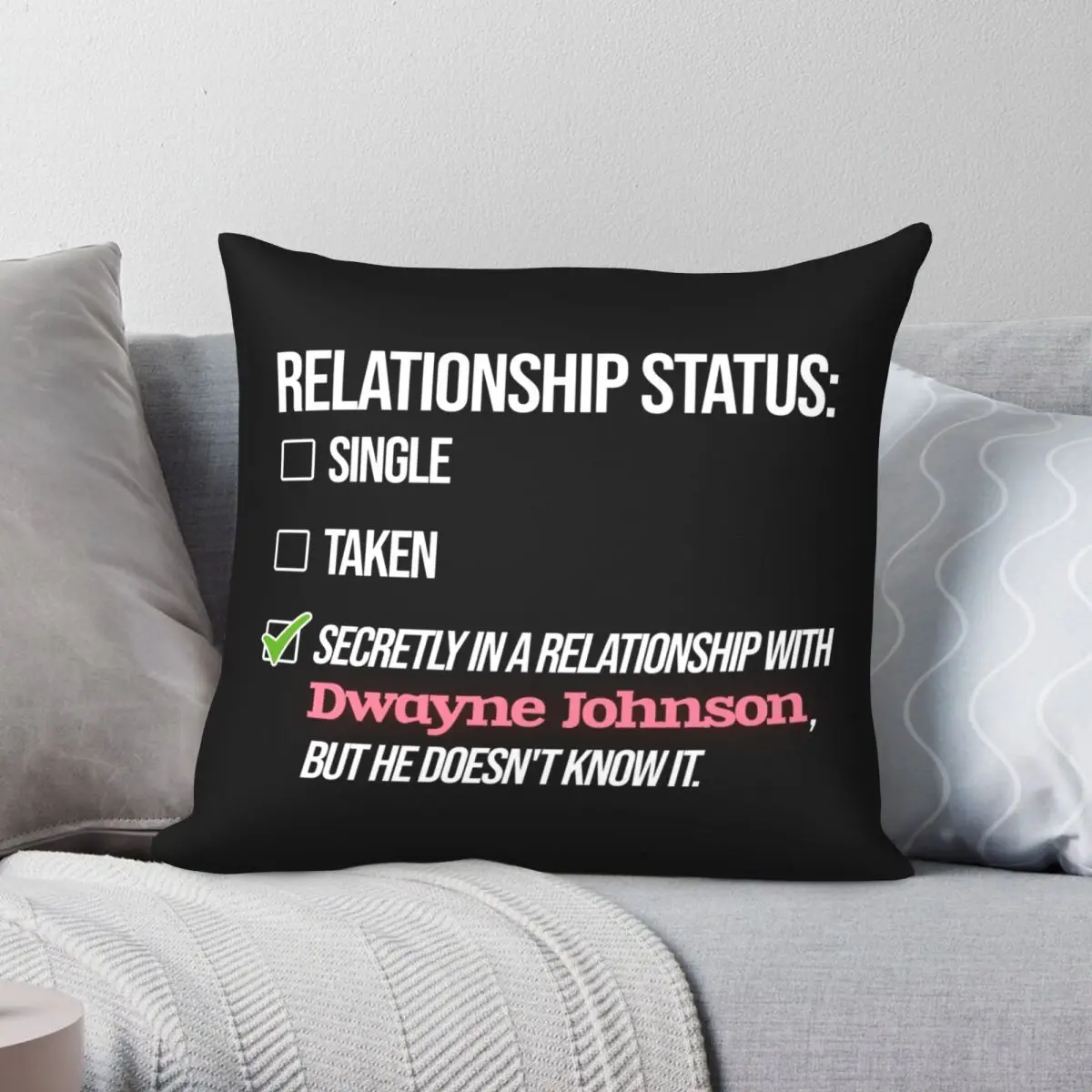 

Отношения с Dwayne наволочка Johnson полиэфирная льняная бархатная наволочка с принтом Zip Decor Room