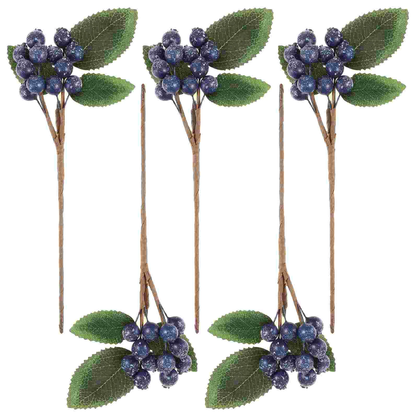 

5 Pcs Branch Artificial Berry Cuttings Home Decoration Blueberry Garland Foam Tree Branches