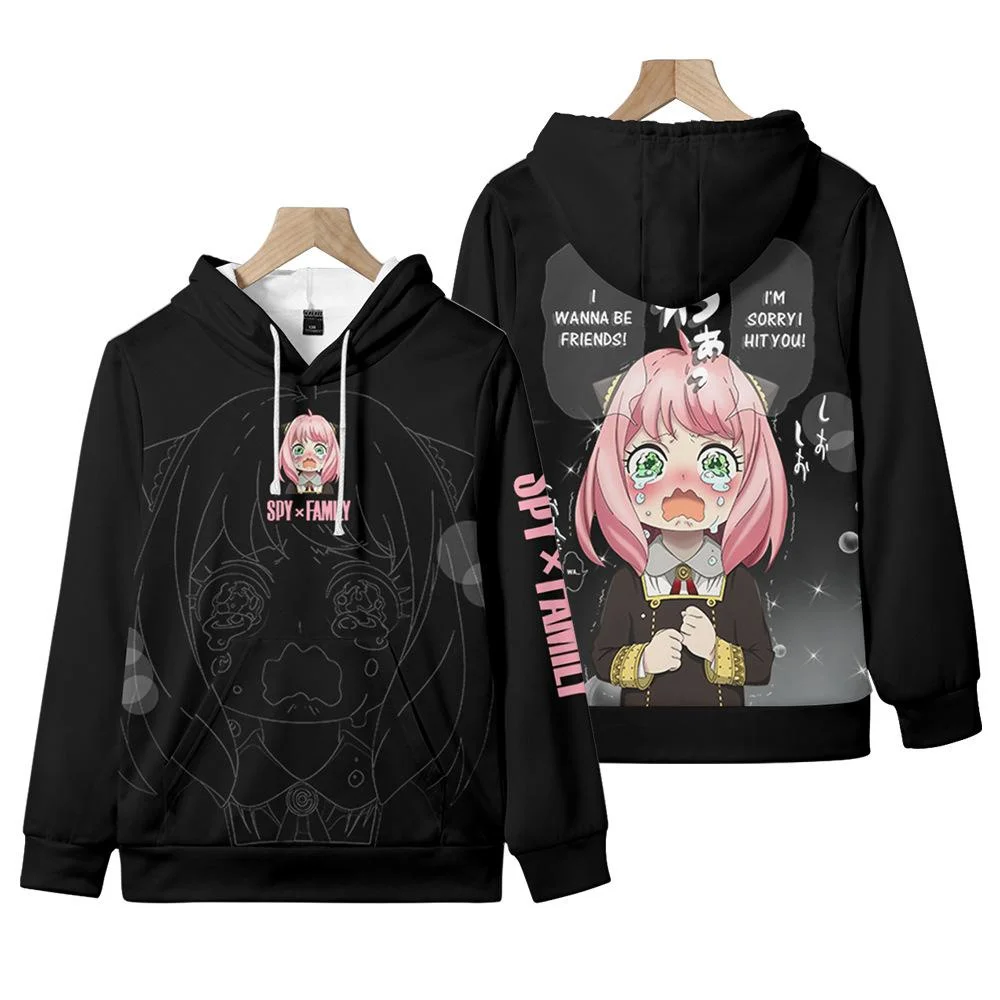 

Anime Spy X Family Anya Hoodies Kawaii Cartoon Men Women Sweatshirt Harajuku Unisex Couple Hoodie