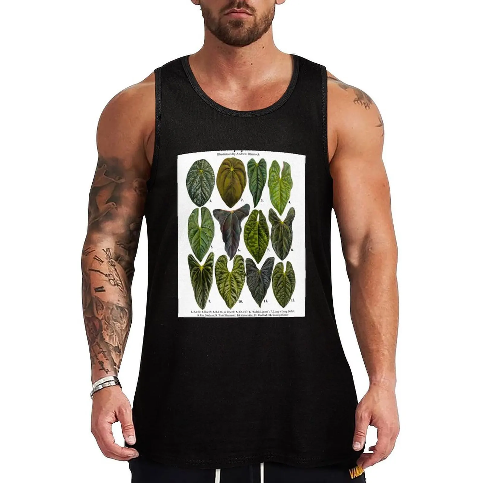 Фото Майка Anthurium papillilaminum I Tank Top, влагоотводящая майка для тренировок, спортивная рубашка для тренажерного зала №1