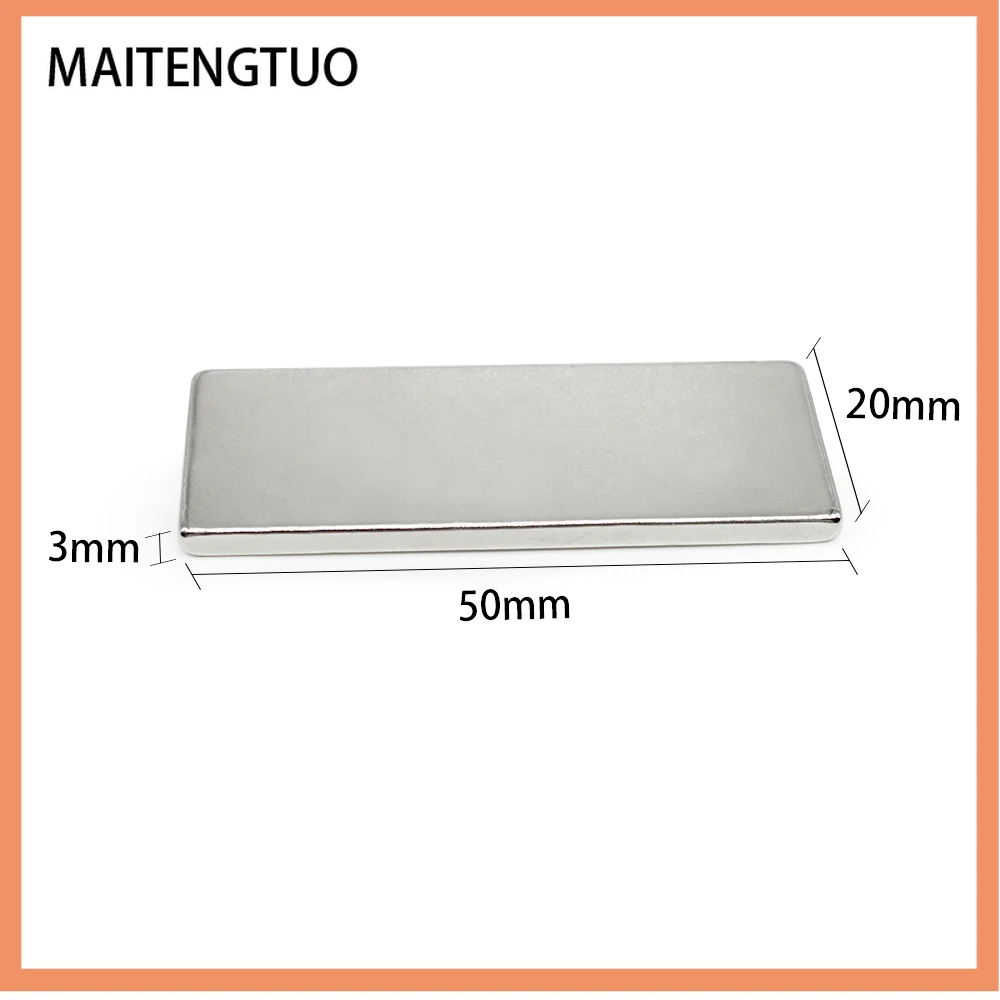 

2/5/10/15/20PCS 50x20x3mm Quadrate Strong Powerful Magnets N35 Block Permanent NdFeB Magnet 50x20x3 Rare Earth Magnets 50*20*3