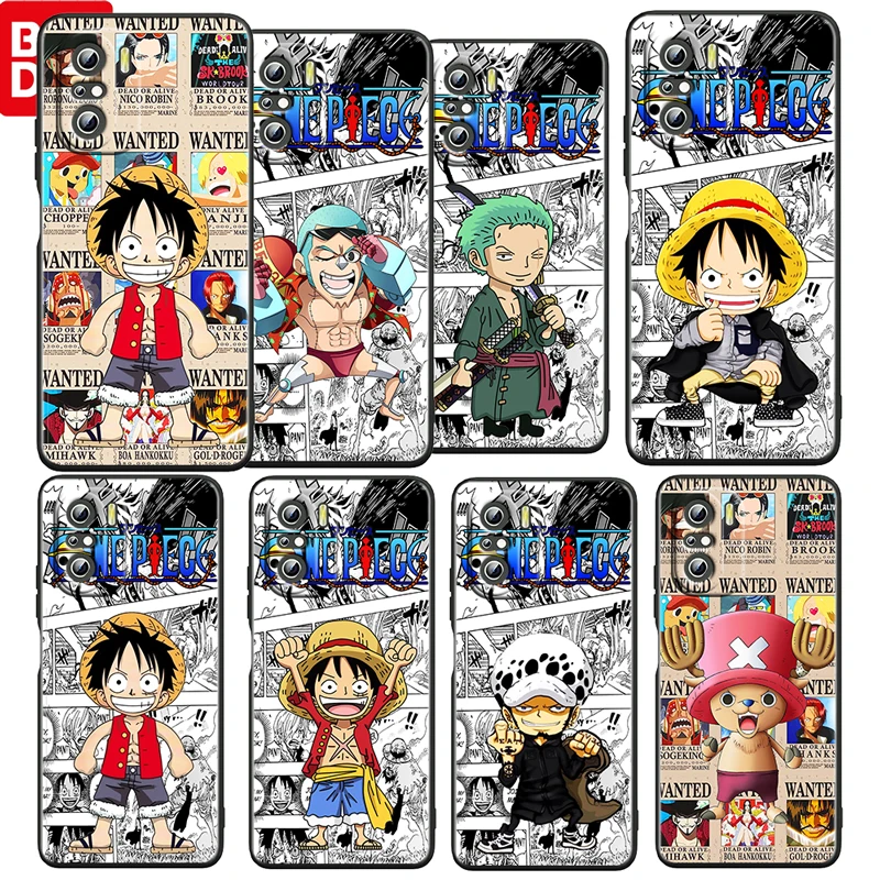 

Anime One Piece Luffy Cute For Xiaomi Redmi K50 K40 Gaming K30 K20 Pro 5G 10X 9T 9A 9C TPU Soft Black Phone Case Fundas Coque