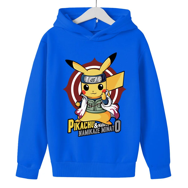 

4-14 Years Kids Cotton Hoodies Pikachu Pokemon- Sweatshirt Long Sleeve Children Clothes Boys/Girl Cool Cute Tops Kids Size 4-14T