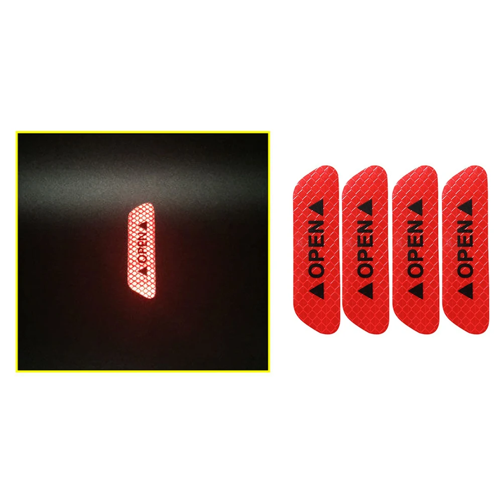 4 шт. универсальные светоотражающие наклейки на двери автомобиля