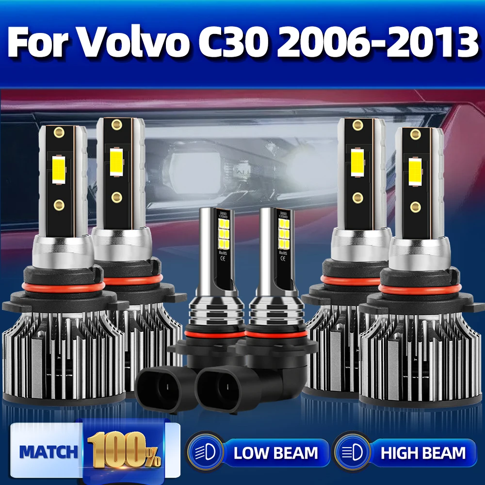 

20000LM H7 Canbus LED Headlight 120W HB3 9005 Turbo Lamp 6000K CSP Chip Car Light For Volvo C30 2006-2009 2010 2011 2012 2013