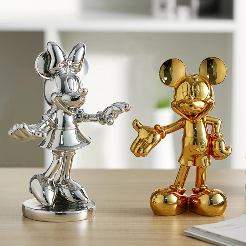 

Аниме Kawaii Disney Микки Маус Минни Статуя Фигурка Скульптура модное украшение для комнаты Модель Детская игрушка Рождественский подарок