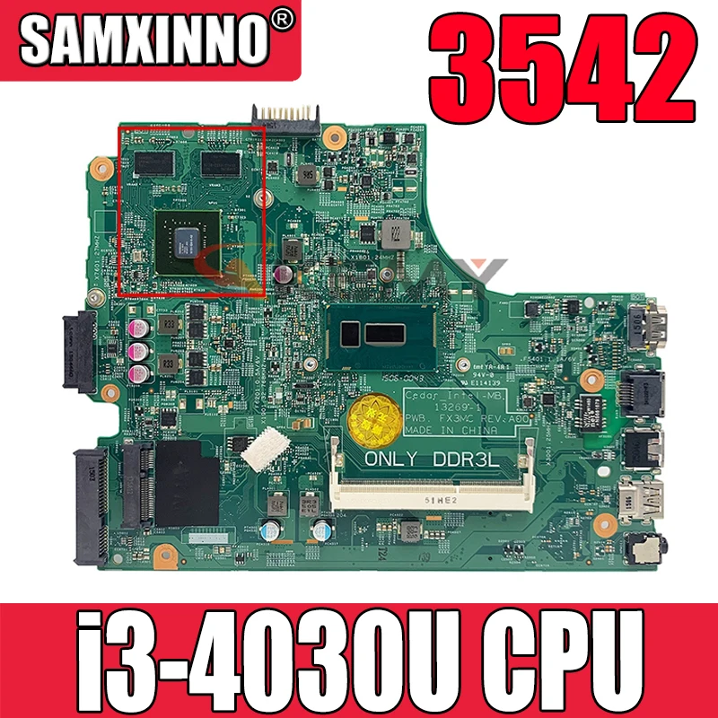 

Оригинальная материнская плата для ноутбука DELL Inspiron 3542, материнская плата 13261-1 CN-0VJH0N 0VJH0N SR1EN i3-4030U DDR3