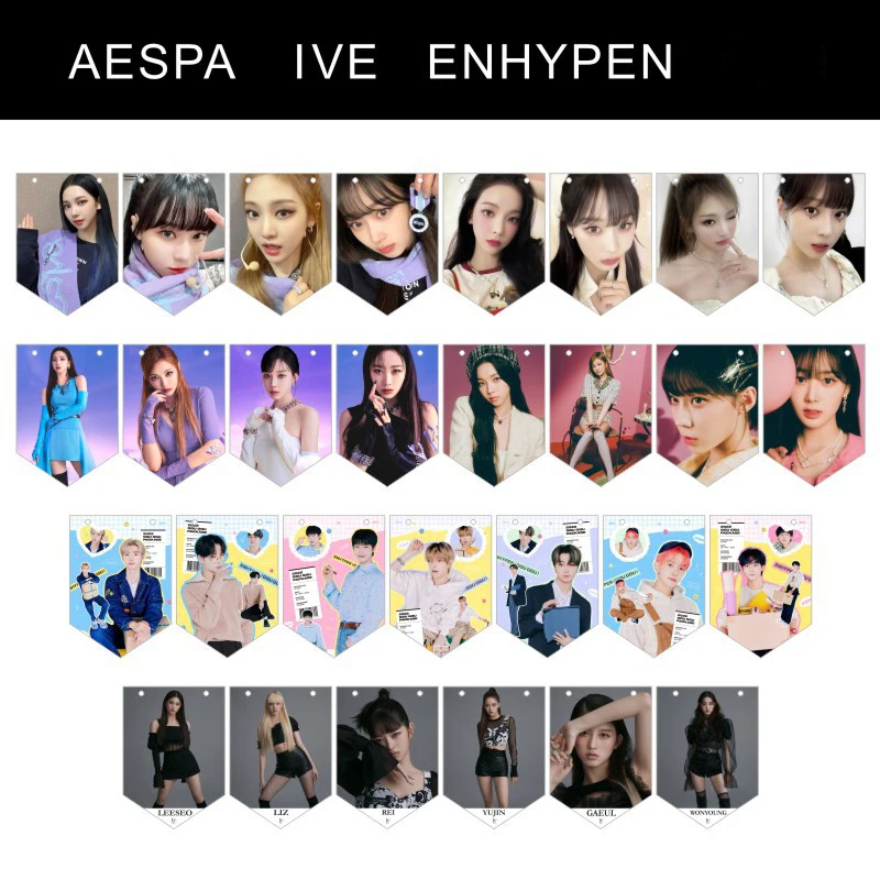 

Оптовая продажа, альбом Kpop AESPA IVE ENHYPEN, ломо-карты, картина маслом, HD Фотокарта, самодельный подвесной флаг, бумажная карта, коллекция поклонни...