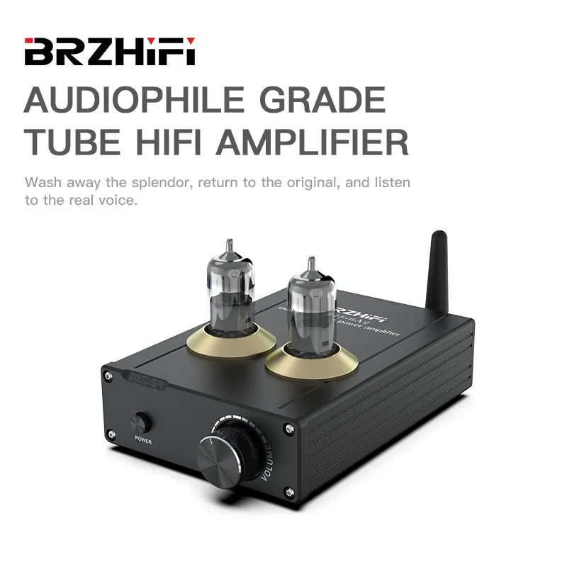 Усилитель звука BRZHIFI компактный цифровой усилитель 50 Вт × 2 Hi-Fi Bluetooth 5 0 домашний