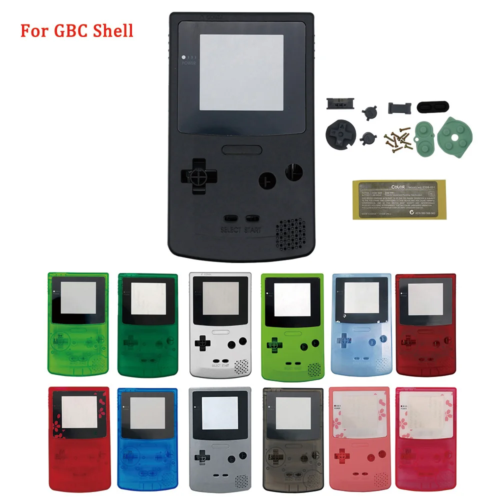 Фото Новый высококачественный пластиковый оригинальный корпус для Game Boy, сменный цветной корпус с кнопкой, проводящий клей и наклейки №1