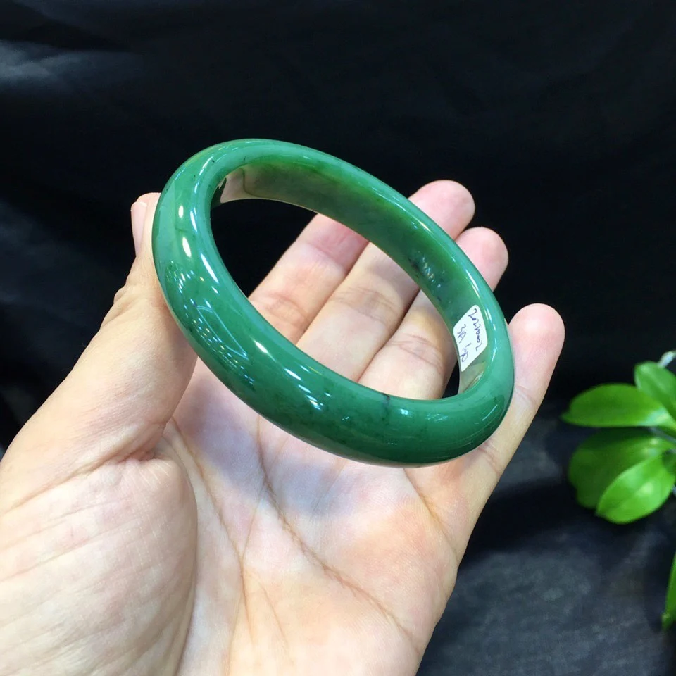 

Бутик Hotan Jade Jasper браслет зеленый браслет 59-60 мм Ювелирные изделия Jade Wide Version