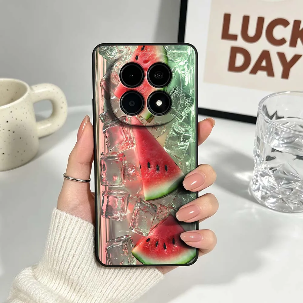 Чехол для телефона с изображением кубиков арбузного льда для Xiaomi Mi Poco X8 X7 X6 X5 X4 X3 M8 M7 M6 M5 F8 F7 F5 Pro 4G 5G, черный, мягкий чехол (art.: 3920dbbbe48a9) - 3920dbbbe48a9