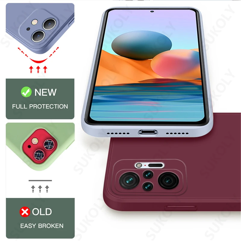 Liquid Silicon Case For Xiaomi Mi 11T 12T Pro 11 Lite 5G NE Poco X3 F3 X5 Pro Slim Soft Case For Redmi Note 12 5G 11 11E 10 Pro